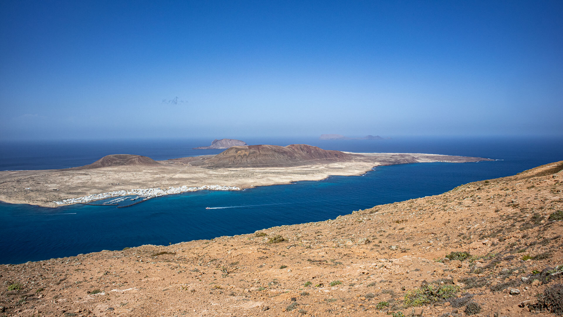 Blick auf den Chinijo-Archipels von Lanzarote