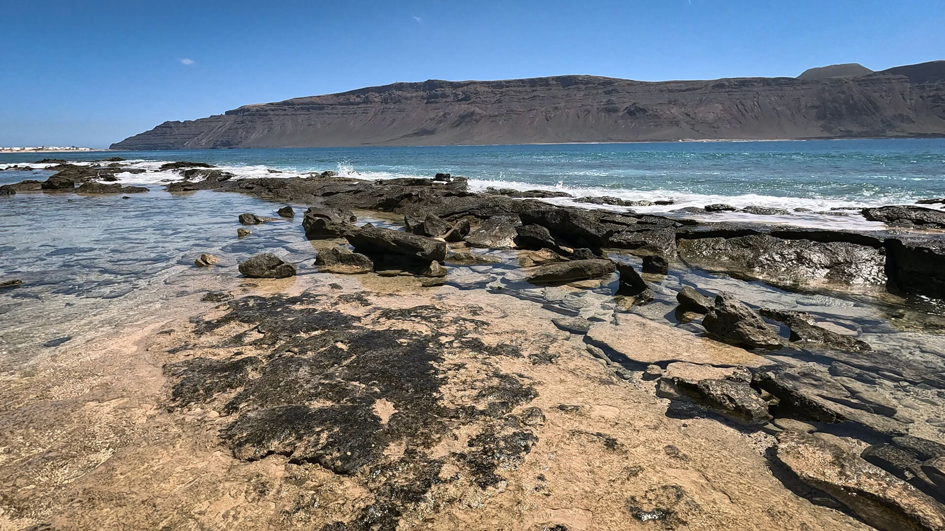 die Meerenge El Rio zwischen La Graciosa und Lanzarote