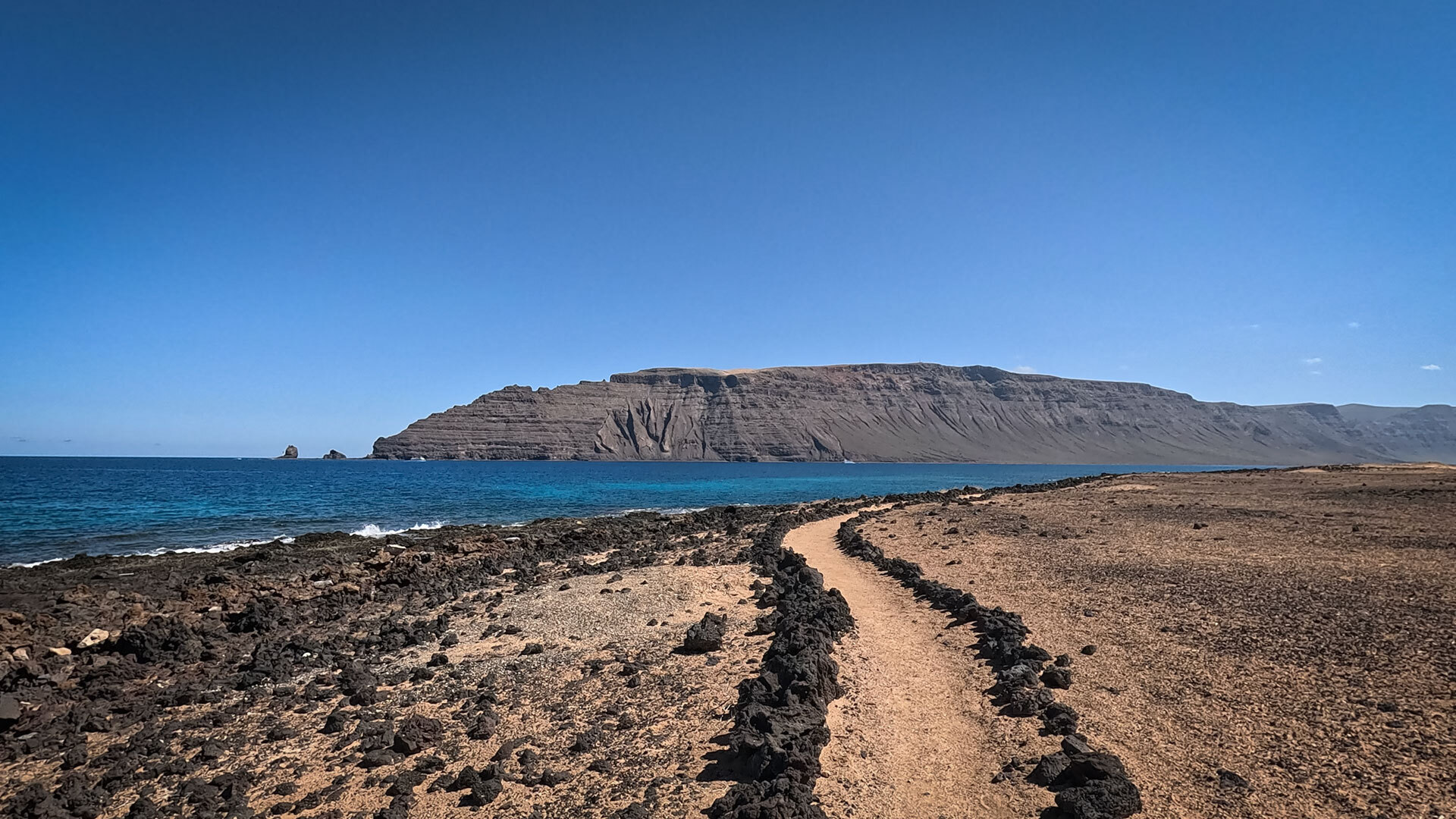 Wanderweg auf La Graciosa